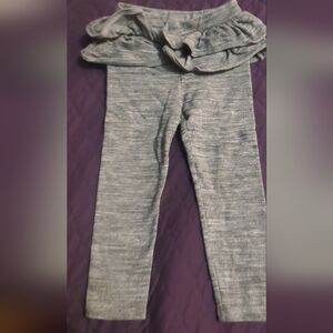 GAP Kids Heathered Gray Leggings With Ruffled Skirt